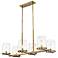 Z-Lite Callista 43 1/2" Wide Rubbed Brass 6-Light Pendant