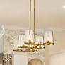 2_Z-Lite Callista 43 1/2" Wide Rubbed Brass 6-Light Pendant