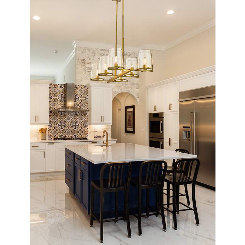 Image 4 Z-Lite Callista 43 1/2" Wide Rubbed Brass 6-Light Pendant more views