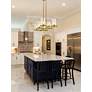 4_Z-Lite Callista 43 1/2" Wide Rubbed Brass 6-Light Pendant more views
