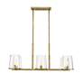 6_Z-Lite Callista 43 1/2" Wide Rubbed Brass 6-Light Pendant more views
