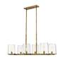 7_Z-Lite Callista 43 1/2" Wide Rubbed Brass 6-Light Pendant more views