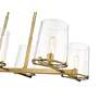 Z-Lite Callista 43 1/2" Wide Rubbed Brass 6-Light Pendant in scene