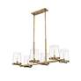 Z-Lite Callista 43 1/2" Wide Rubbed Brass 6-Light Pendant in scene
