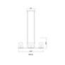 Z-Lite Callista 43 1/2" Wide Rubbed Brass 6-Light Pendant in scene