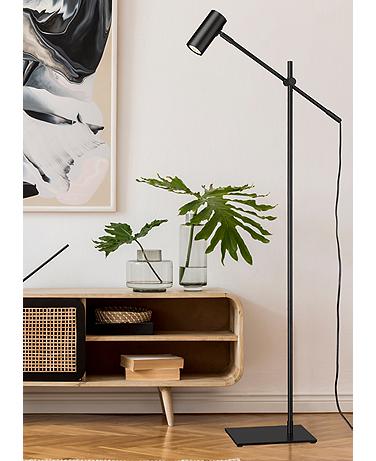 Z-Lite Calumet 48 1/2" High Adjustable Matte Black Modern Floor Lamp