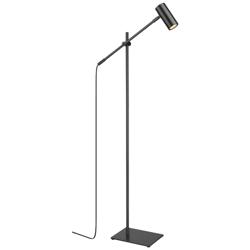 Z-Lite Calumet 48 1/2&quot; High Adjustable Matte Black Modern Floor Lamp