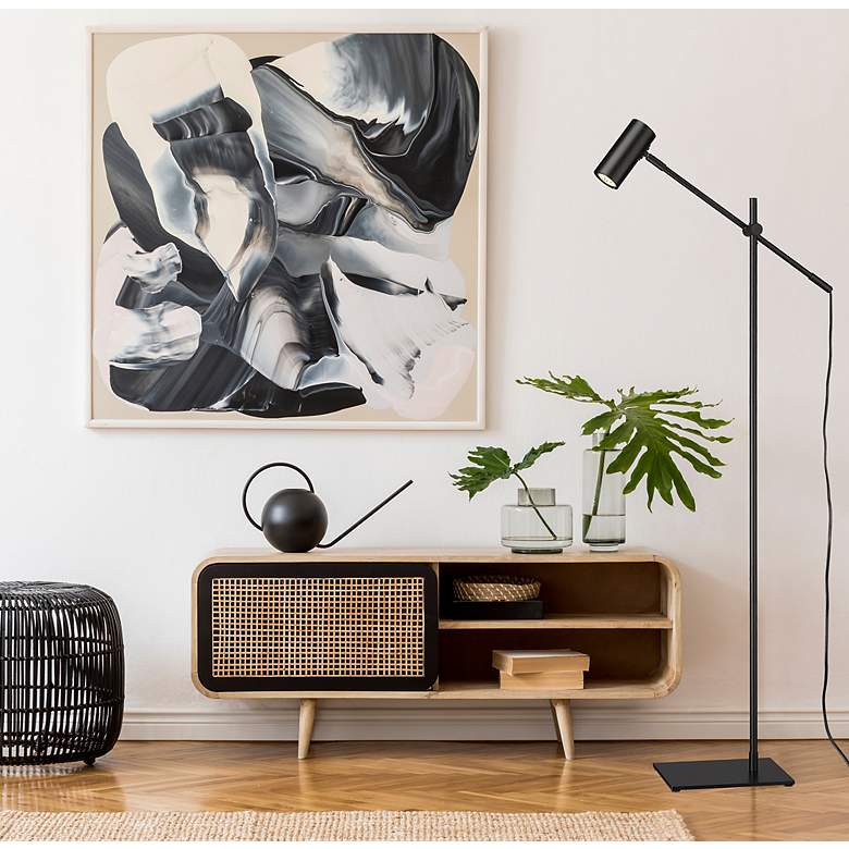 Image 4 Z-Lite Calumet 48 1/2" High Adjustable Matte Black Modern Floor Lamp more views