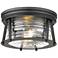Z-Lite Cape Harbor 12"W Matte Black 2-Light Ceiling Light