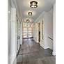 4_Z-Lite Cape Harbor 12"W Matte Black 2-Light Ceiling Light more views