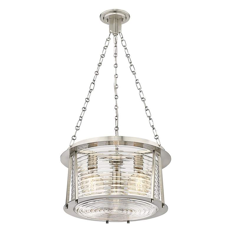 Image 5 Z-Lite Cape Harbor 18" Wide Brushed Nickel 3-Light Pendant more views