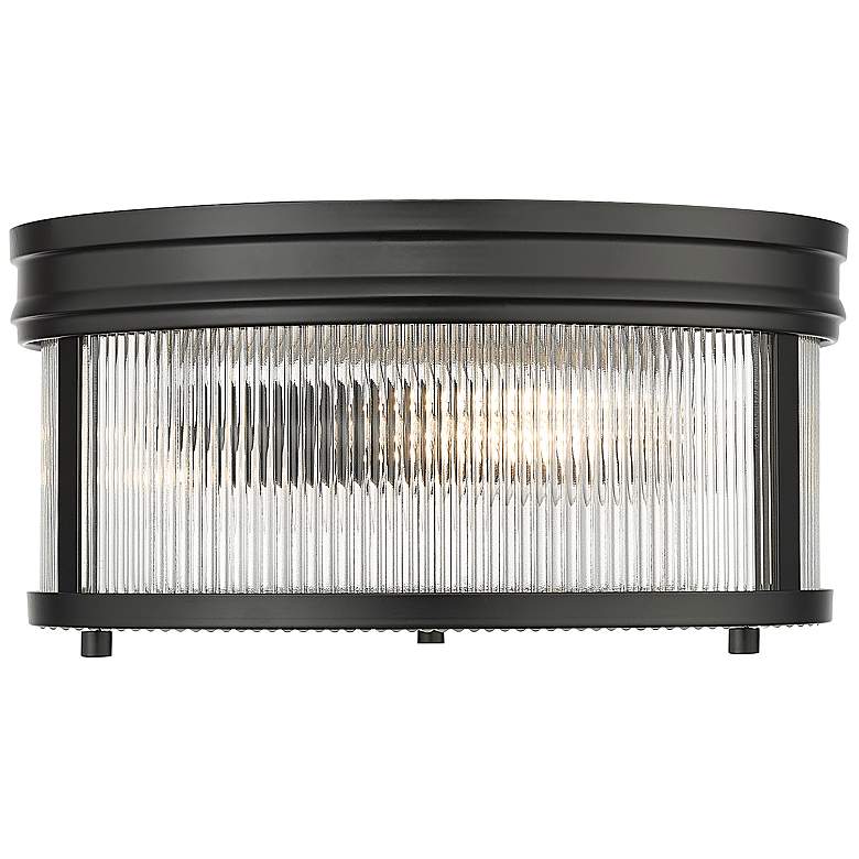 Image 3 Z-Lite Carnaby 13" Wide Matte Black 2-Light Ceiling Light