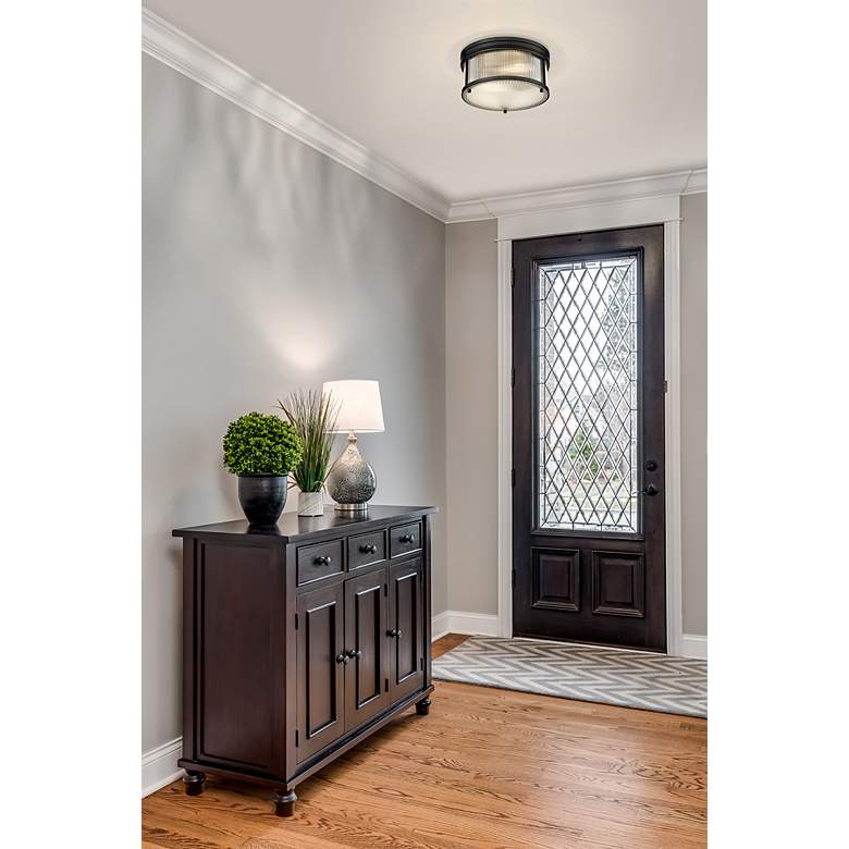 Image 5 Z-Lite Carnaby 13" Wide Matte Black 2-Light Ceiling Light more views
