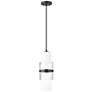 1_Z-Lite Cayden 6 1/2" Wide Matte Black Cylinder Mini Pendant
