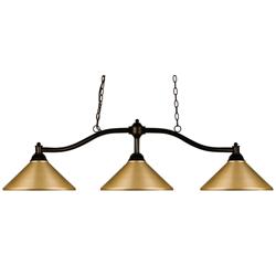 Z-Lite Chance 50" Wide Bronze 3-Light Linear Billiard Light