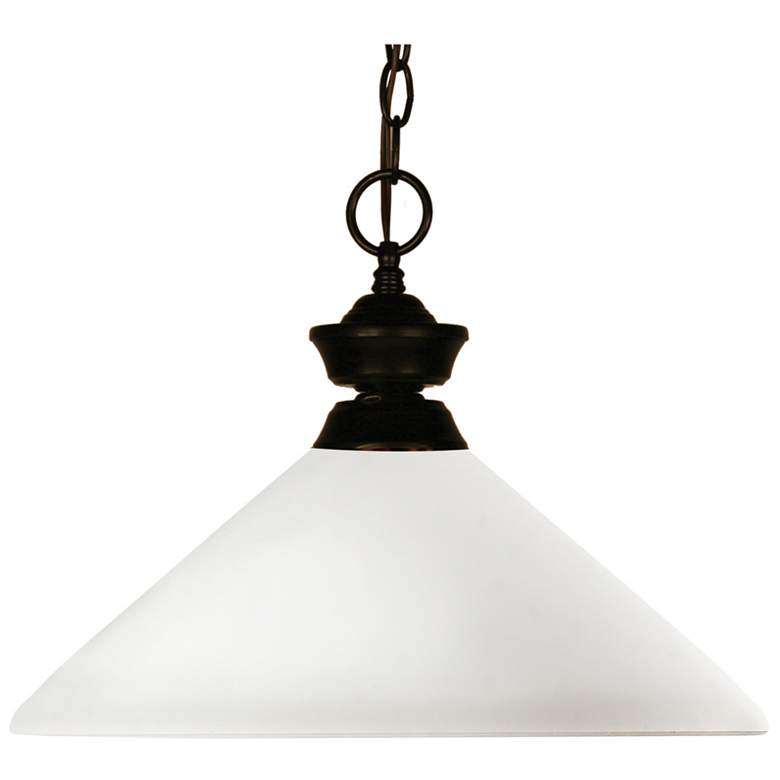 Image 1 Z-Lite Chance Aztec 14" Wide Bronze Pendant Light