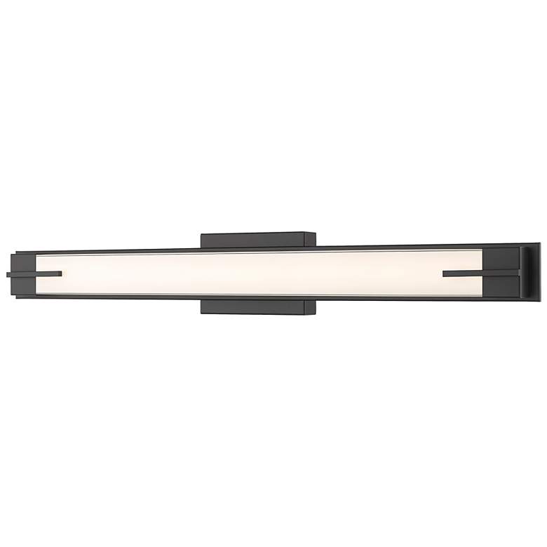 Image 2 Z-Lite Chase 33" Wide Matte Black ADA LED Bath Light