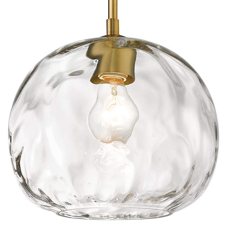 Image 2 Z-Lite Chloe 10" Wide 1-Light Olde Brass and Water Glass Pendant more views