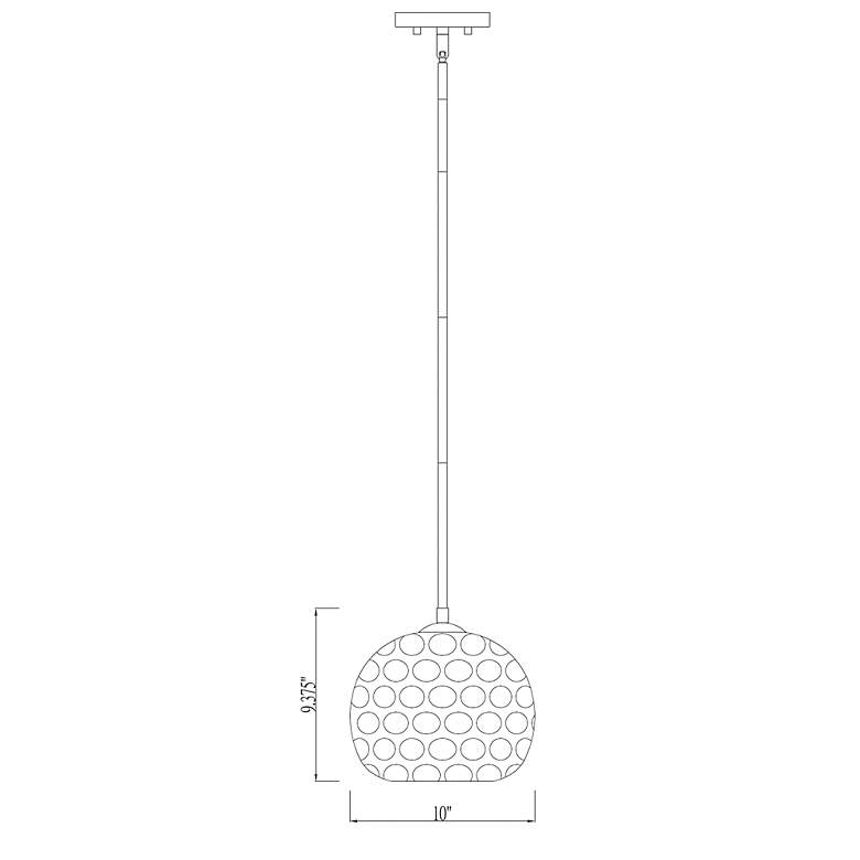 Image 5 Z-Lite Chloe 10" Wide 1-Light Olde Brass and Water Glass Pendant more views
