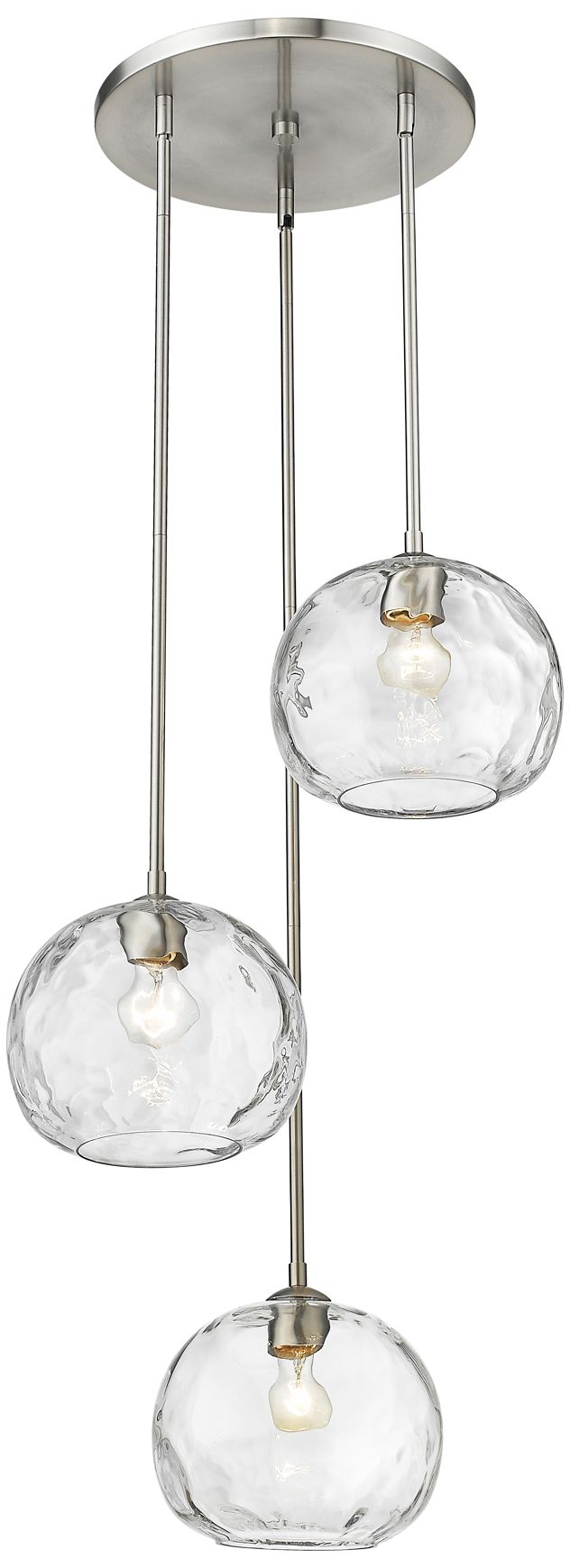 Image 4 Z-Lite Chloe 20" Wide Brushed Nickel Finish 3-Light Modern Pendant more views