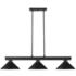 Z-Lite Cobalt 46" Wide 3-Light Matte Black Linear Modern Pendant Light