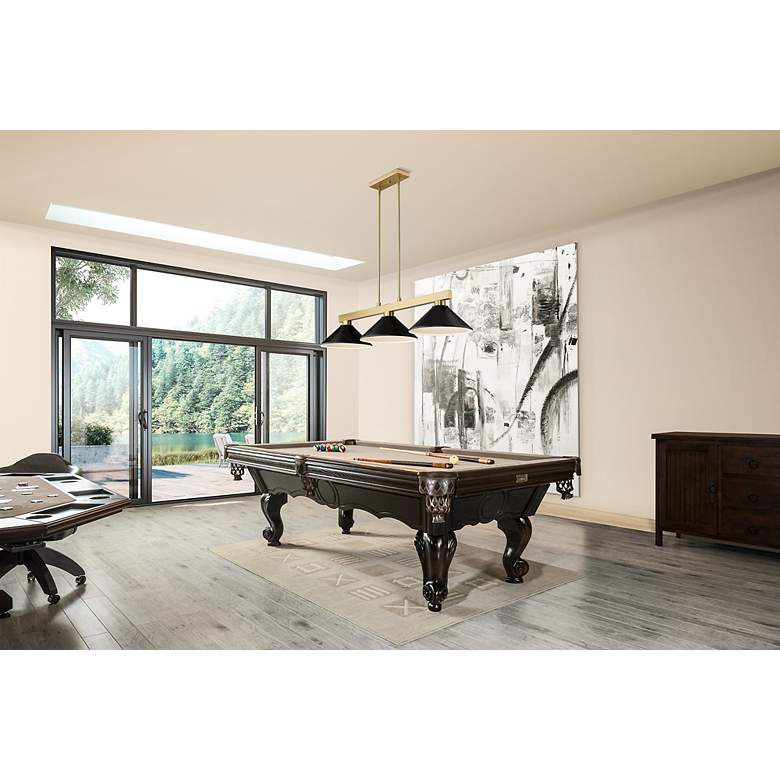 Image 3 Z-Lite Cobalt 49 3/4" Wide Modern Gold 3-Light Billiard Pendant more views