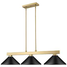 Image5 of Z-Lite Cobalt 49 3/4" Wide Modern Gold 3-Light Billiard Pendant more views