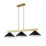 7_Z-Lite Cobalt 49 3/4" Wide Modern Gold 3-Light Billiard Pendant more views