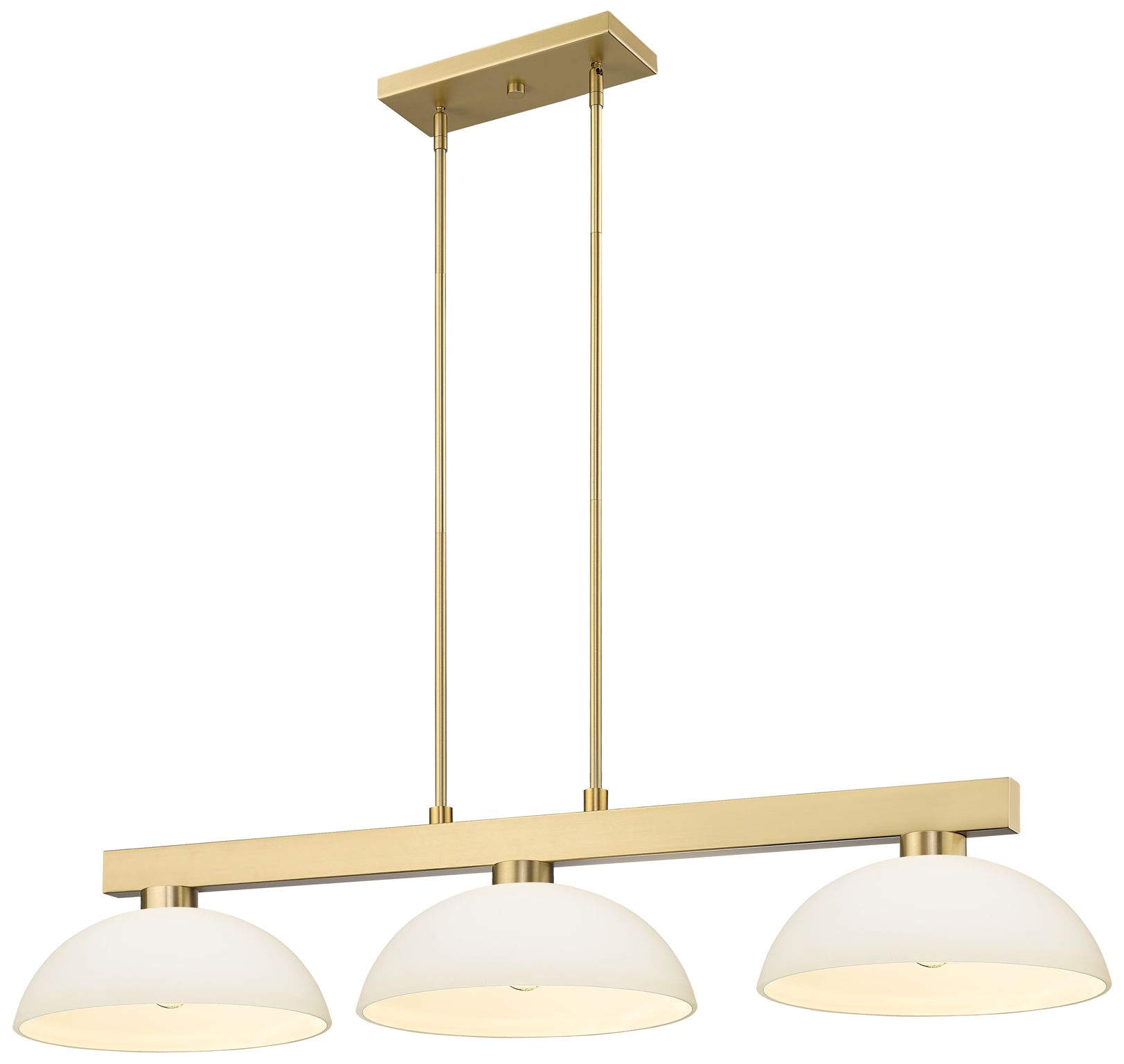 Z-Lite Cobalt 49" Wide Modern Gold 3-Light Billiard Pendant