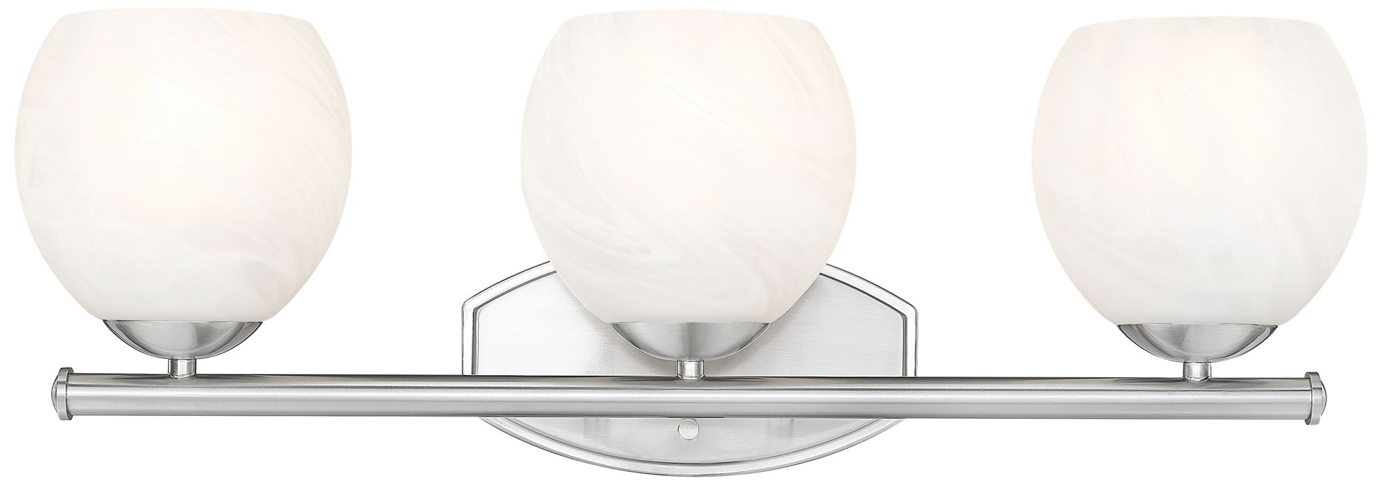 Image 4 Z-Lite Colette Brushed Nickel 3 Light Vanity with Feathered White Shade more views