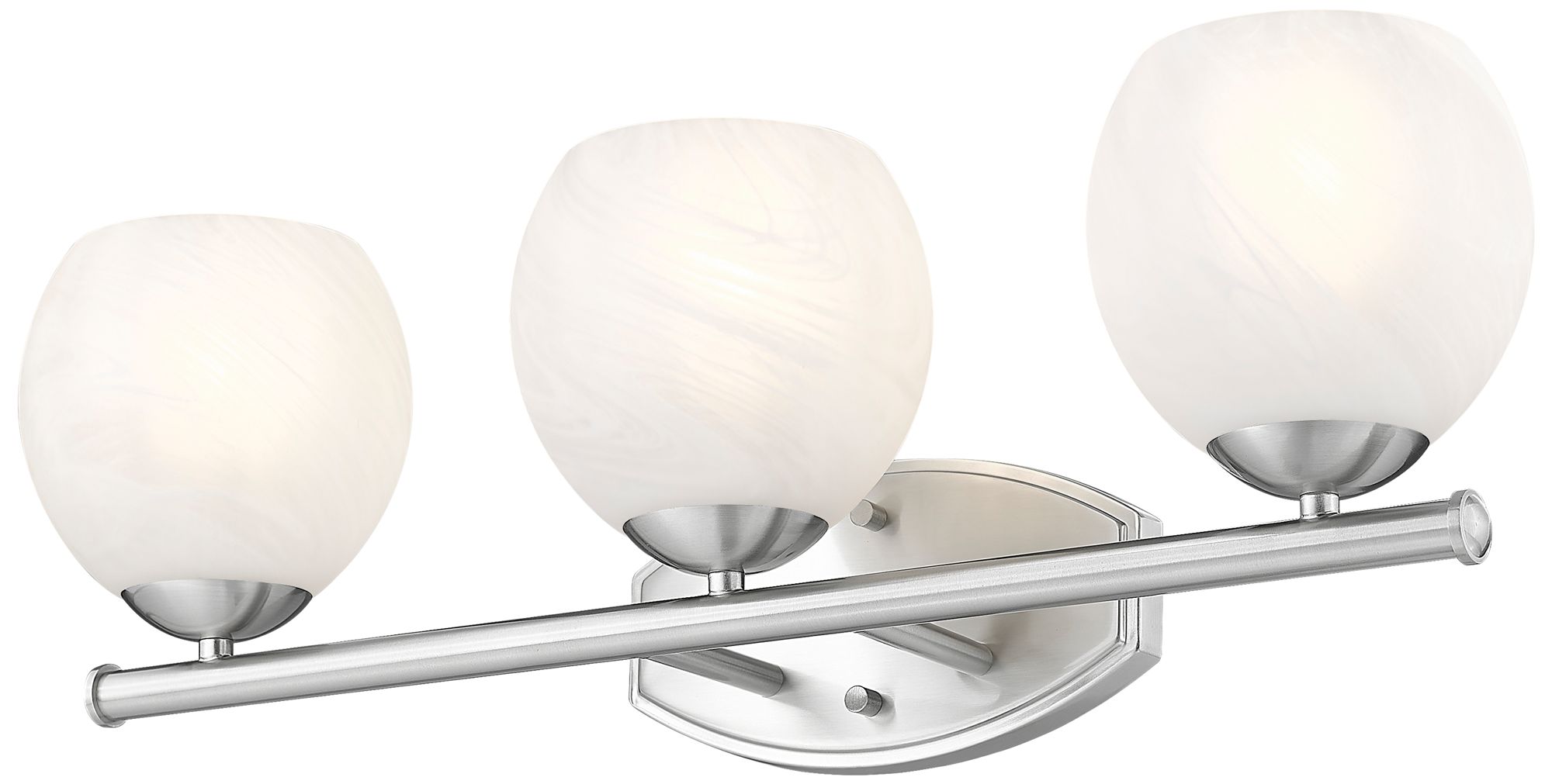 Image 5 Z-Lite Colette Brushed Nickel 3 Light Vanity with Feathered White Shade more views