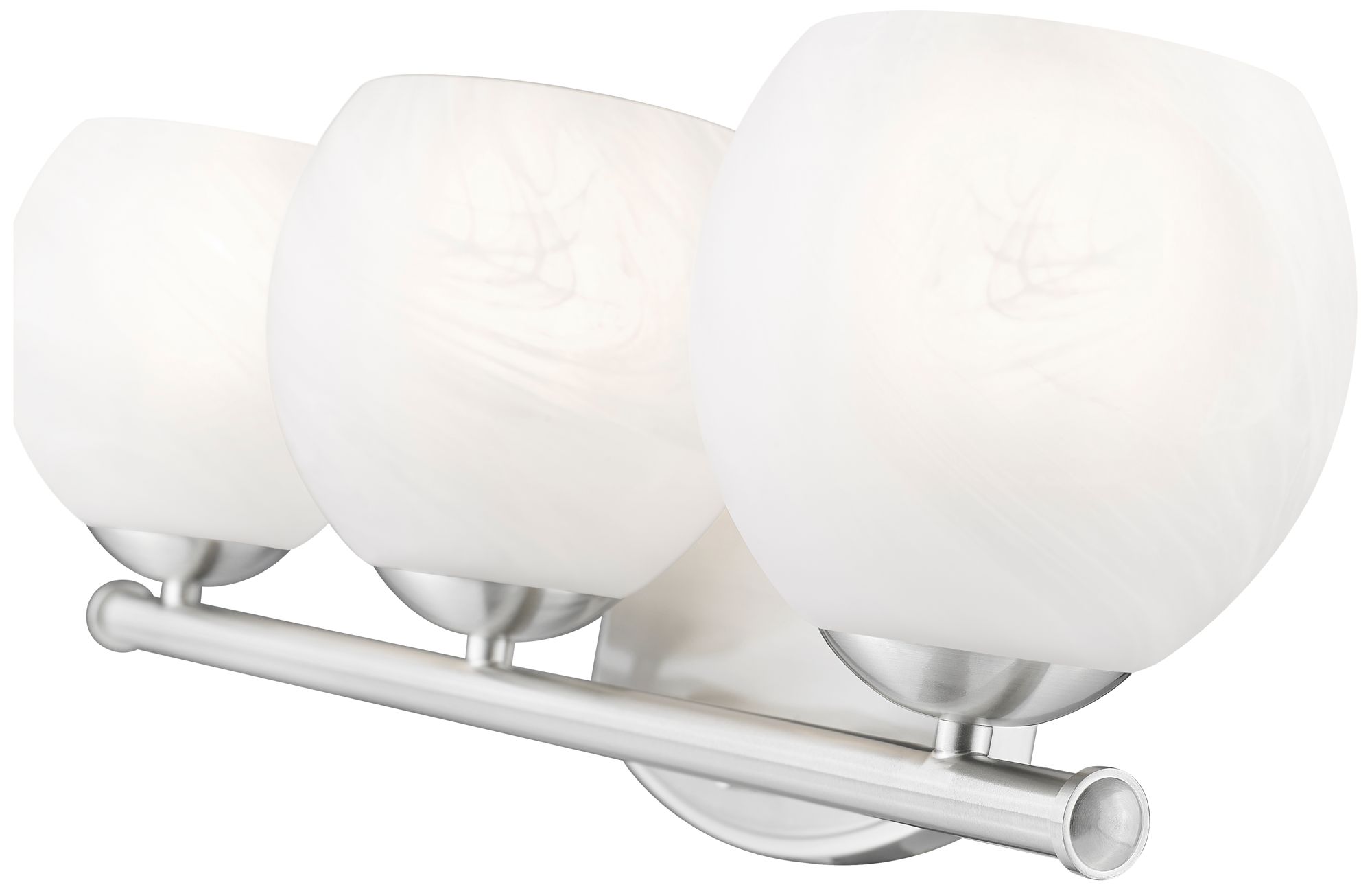 Image 6 Z-Lite Colette Brushed Nickel 3 Light Vanity with Feathered White Shade more views