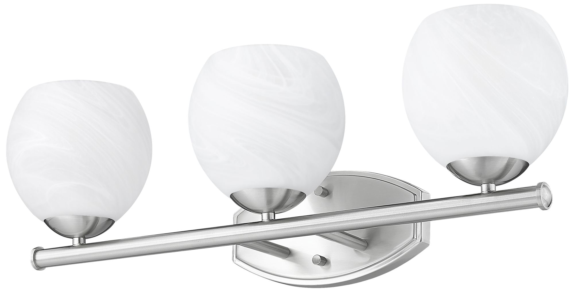 Image 7 Z-Lite Colette Brushed Nickel 3 Light Vanity with Feathered White Shade more views