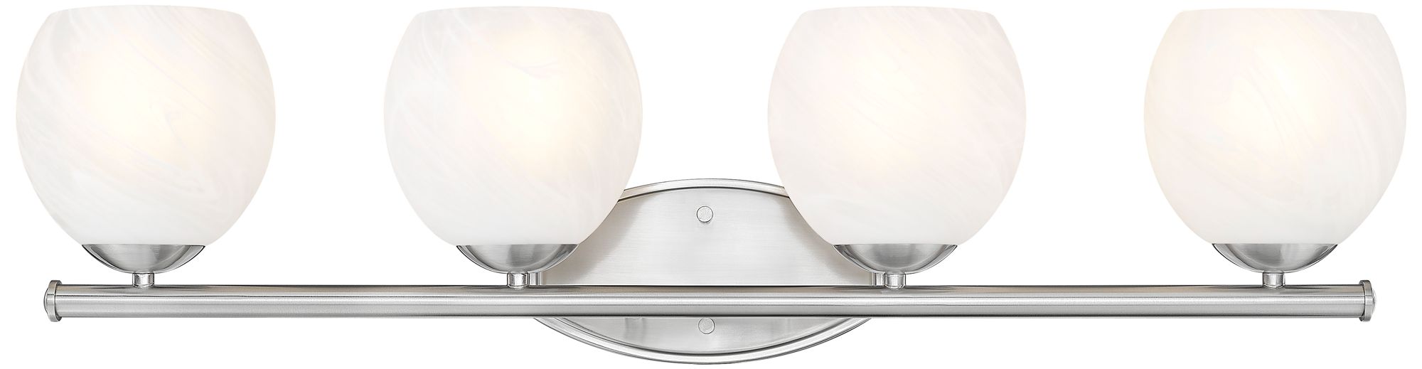 Image 4 Z-Lite Colette Brushed Nickel 4 Light Vanity with Feathered White Shade more views