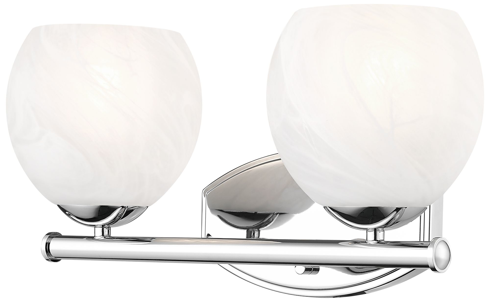 Z-Lite Colette Chrome  2 Light Vanity with Feathered White Shade