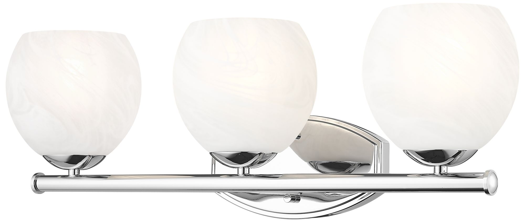 Z-Lite Colette Chrome  3 Light Vanity with Feathered White Shade