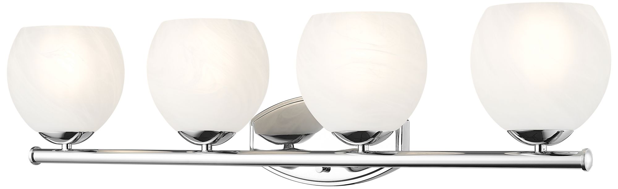 Z-Lite Colette Chrome  4 Light Vanity with Feathered White Shade