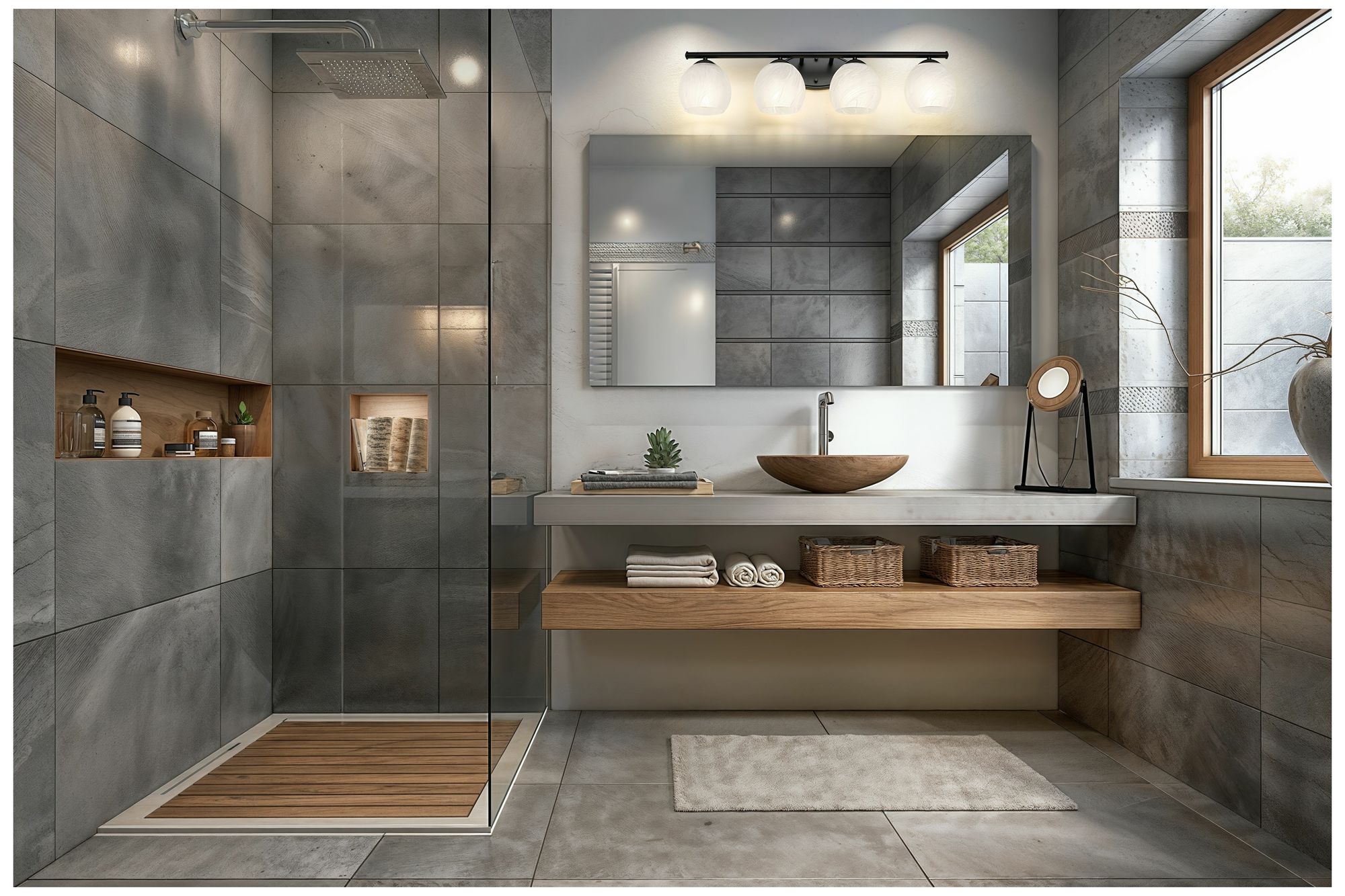 Image 3 Z-Lite Colette Matte Black 4 Light Vanity with Feathered White Shade more views