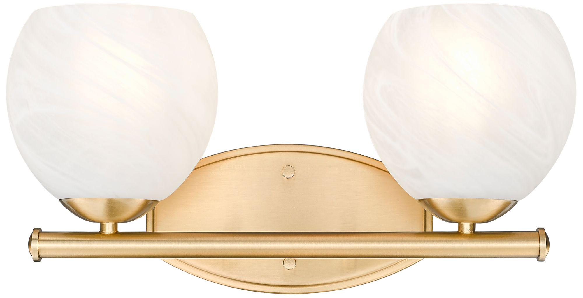 Image 4 Z-Lite Colette Modern Gold 2 Light Vanity with Feathered White Shade more views