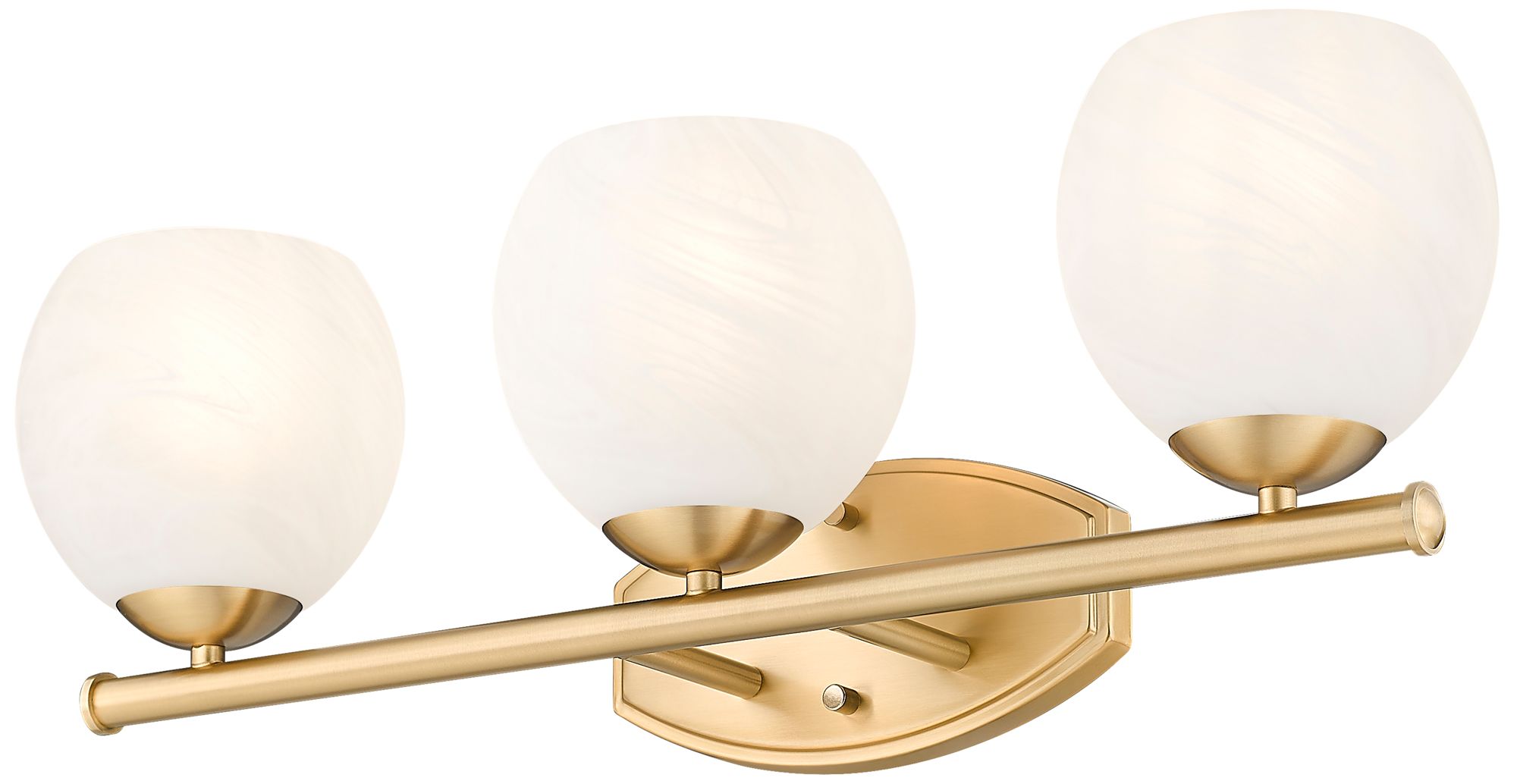 Image 5 Z-Lite Colette Modern Gold 3 Light Vanity with Feathered White Shade more views