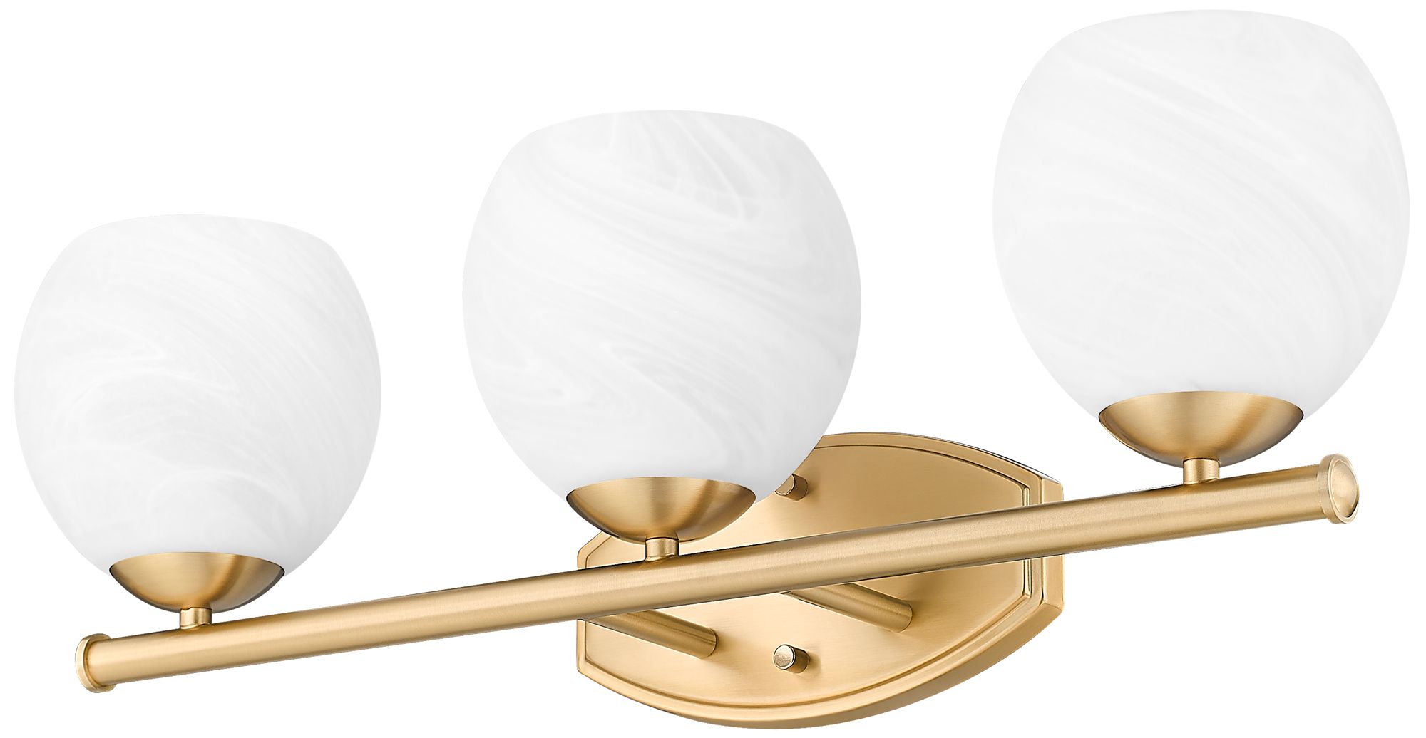 Image 7 Z-Lite Colette Modern Gold 3 Light Vanity with Feathered White Shade more views