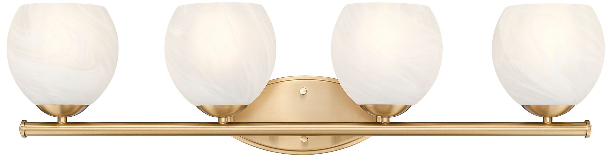 Image 4 Z-Lite Colette Modern Gold 4 Light Vanity with Feathered White Shade more views