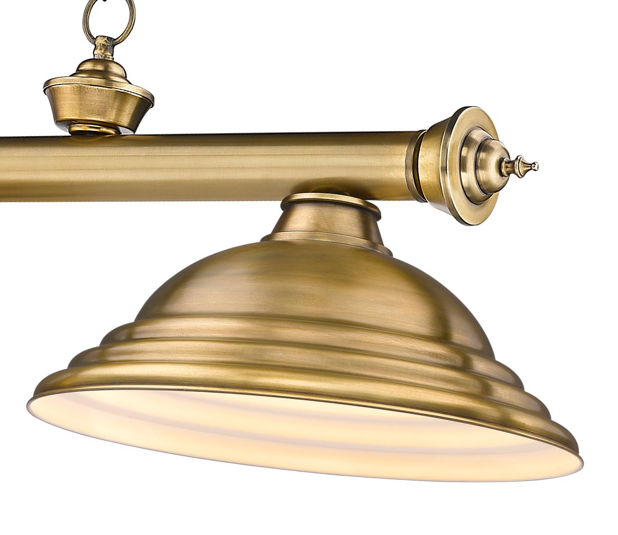 Z-Lite Cordon 58" Wide Rubbed Brass 3-Down Light Island Pendant in scene