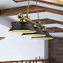 1_Z-Lite Cordon 58"W Brass and Black 3-Light Billiard Pendant