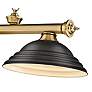 7_Z-Lite Cordon 58"W Brass and Black 3-Light Billiard Pendant more views