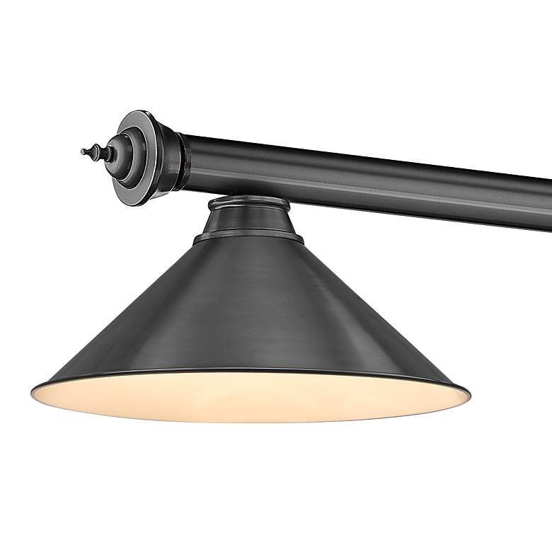 Image 3 Z-Lite Cordon 81 1/4" Wide Bronze Plate 4-Light Billiard Pendant more views