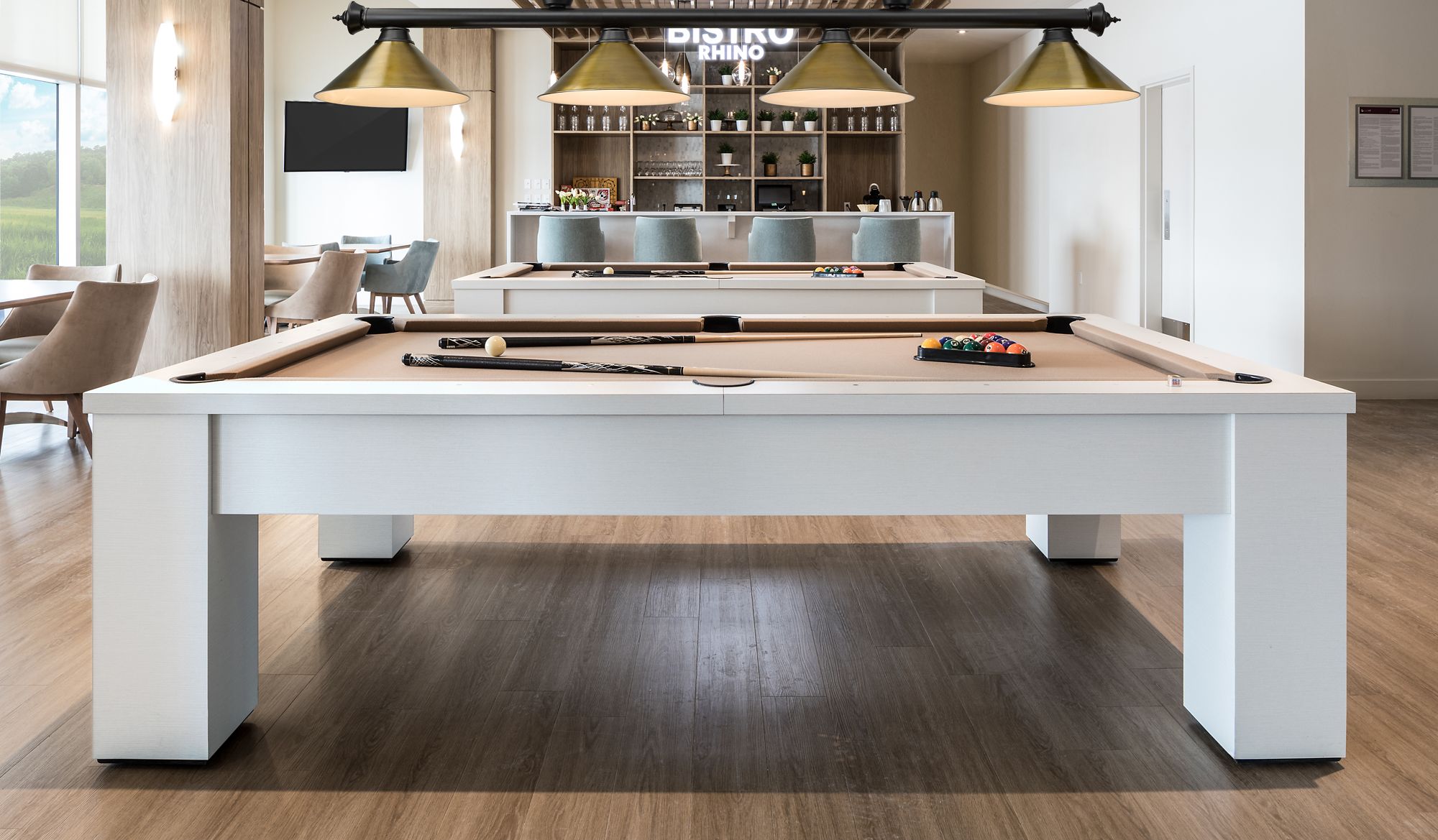 Image 4 Z-Lite Cordon 81 1/4"W Black Brass 4-Light Billiard Pendant more views