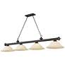 2_Z-Lite Cordon 81 3/4" Wide Bronze 4-Light Billiard Pendant