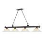 6_Z-Lite Cordon 81 3/4" Wide Bronze 4-Light Billiard Pendant more views