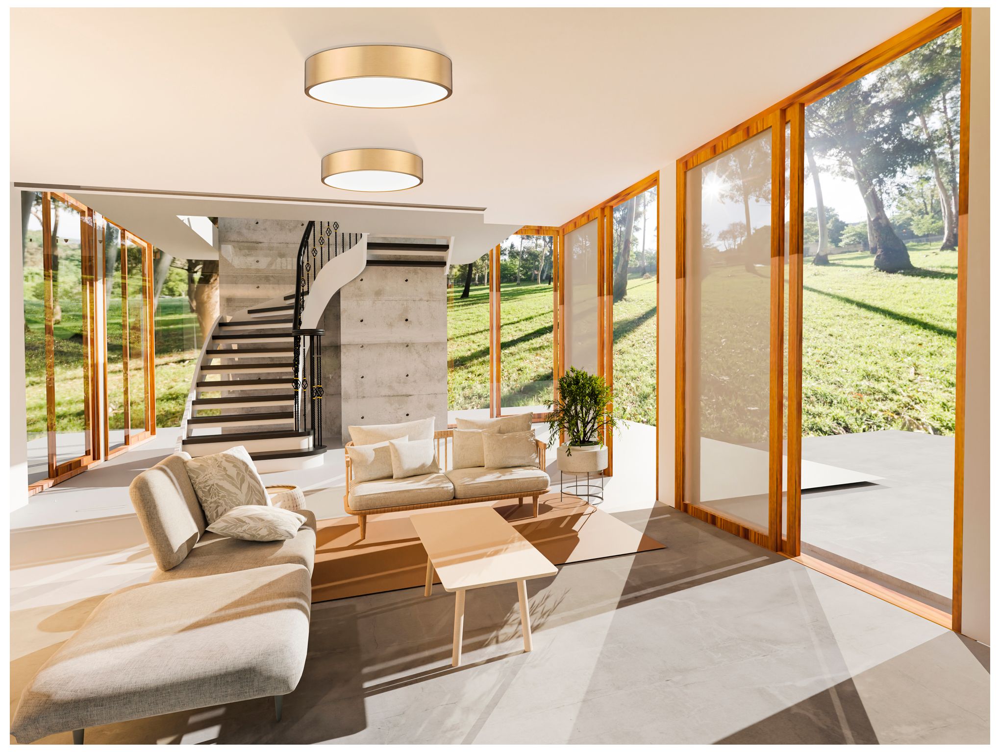 Image 3 Z-Lite Coronado 20" Wide Modern Gold LED Ceiling Light more views